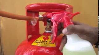 Check Gas Leak with Water Soap Solution – Leaky Connection [upl. by Obeded83]