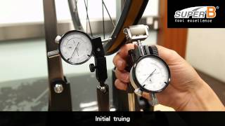 How to Use the TBPF30 Professional wheel truing stand w dial indicator EN [upl. by Tilagram]