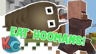 Minecraft  GIANT HOOMAN EATING WORM [upl. by Eeraj466]