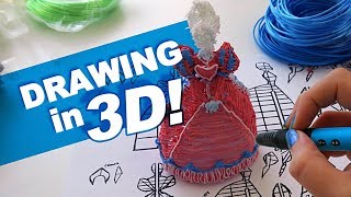 Drawing in 3 DIMENSIONS  Scribbler 3D Pens  drawingwiffwaffles [upl. by Sadnak]