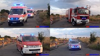 VU mehrere PKW  PKW brennt große Einsatzübung Feuerwehr und DRK in Steinbach Taunus [upl. by Storfer]