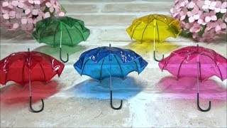 （100円均一）可愛い！ビニール傘の作り方【DIY】cute Vinyl umbrella [upl. by Nalyt]