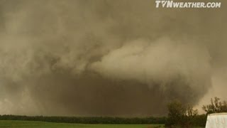 EXTREME upclose HD footage of violent milewide tornado northwest of Salina KS [upl. by Llen]