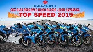 Suzuki GSX R150 R600 R750 R1000 R1000R 1300R Hayabusa Top Speed [upl. by Camden365]