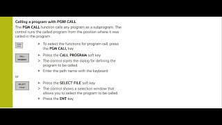 Heidenhain TNC640  Programming of Contours Calling a program with PGM CALL  Tutorial 9 [upl. by Yelnikcm]