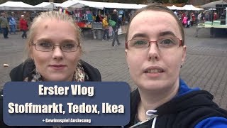 Erster Vlog  Stoffmarkt Tedox Ikea I Gewinner Ziehung I Sanni macht das [upl. by Anyrb]