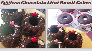 Eggless Chocolate Mini Bundt Cake  Easy Chocolate Bundt Cake Recipe [upl. by Walton]