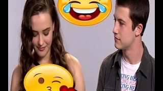 Katherine Langford ANd Dylan Minnette FUNNY MOMENTS  13 REASONS WHY [upl. by Aynekat731]