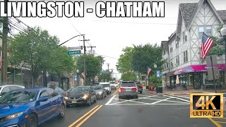 NJ drive Livingston to Chatham on a rainy summer day 4K [upl. by Urquhart]