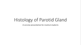 Parotid Gland  Histology [upl. by Holtz]