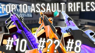 Top 10 BEST ASSAULT RIFLES In Phantom Forces [upl. by Lokim]