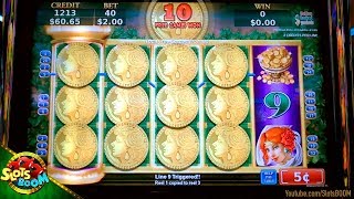 Fortunes Ablaze 200 FREE SPINS  BIG WIN on 5c Konami Slots [upl. by Adnawot]