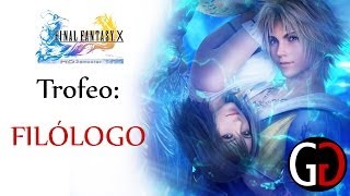 Final Fantasy X HD  Trofeo Filólogo Diccionarios Albhed [upl. by Eyatnod]