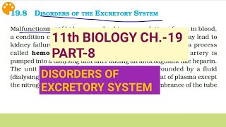 Class 11 BiologyCh19 Part8Disorders of excretory systemStudy with Farru [upl. by Anwahsar971]