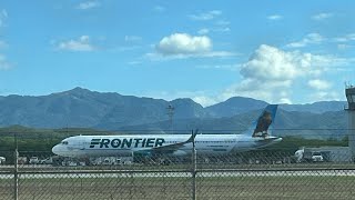 Frontier Airlines Friday Action in Ponce 41924 Featuring flight F9 2478 [upl. by Nylsirk]