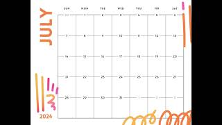 Free printable custom July 2024 calendar templates 📅 Calendar 365 📅 [upl. by Biagi761]