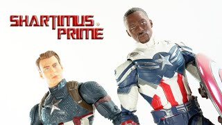 Marvel Legends Captain America MCU 2Pack 2022 Sam Wilson amp Steve Rogers Avengers Figure Review [upl. by Ellienad614]