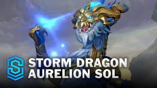 Storm Dragon Aurelion Sol Skin Spotlight  League of Legends [upl. by Nahtnhoj]