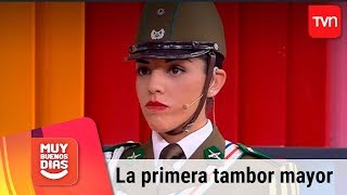 La historia de la primera tambor mayor del Orfeón de Carabineros  Muy buenos días [upl. by Nongim]