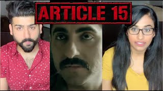 Article 15 Trailer Reaction  Ayushmann Khurrana  Anubhav Sinha  RajDeepLive [upl. by Cacie]