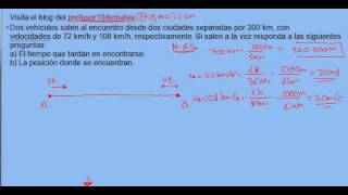 ejercicio  problema resuelto de cinemática 04 movimiento rectilinio uniforme M R U [upl. by Illom453]