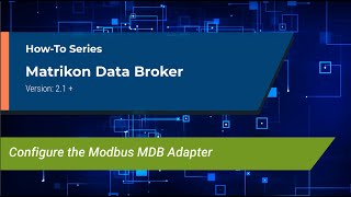 MDB HowTo Configure the Modbus MDB Adapter Modbus MDBA [upl. by Ligetti795]