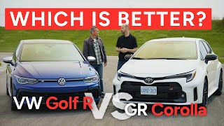 Toyota GR Corolla vs VW Golf R Comparison [upl. by Shiroma9]