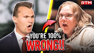 ProLeftist Teacher Left STUNNED By Charlie Kirk As Her Gotcha Plan FAILS [upl. by Nisa]