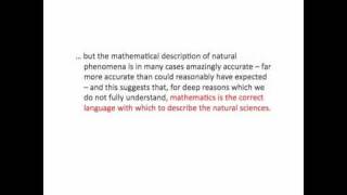 The Unreasonable Effectiveness of Mathematics in the Natural Sciences Part 6 of 7 [upl. by Llamaj]