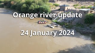 Orange river update 24 January 2024 my level prediction is slightly off and I hurt my arm [upl. by Tosch]