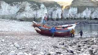 Coble at Flamborough North Landing [upl. by Airretnahs287]