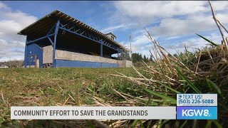 Effort to save grandstands in small Oregon town of Vernonia [upl. by Euqinimod]