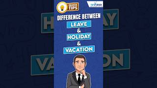 Difference between Holiday Vacation और Leave differencebetween leave holiday vacation [upl. by Anairotciv]