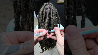 Awesome transformation dreadroot maintenance with crochet hook [upl. by Hsiri645]