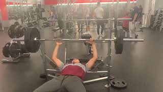 Bench Pressing 225lbs for 2 115lbs bodyweight [upl. by Lupien]