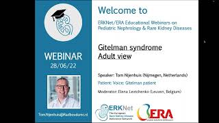 ERKNet Webinar  Gitelman Syndrome adult view by Tom Nijenhuis [upl. by Ynavoeg]