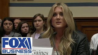 Riley Gaines has fiery exchange with ‘Squad’ Dem at Title IX hearing ‘Enough is enough’ [upl. by Ledda]