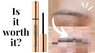 HOW TO GROW THICKER EYEBROWS  GrandeBrow Serum Review  Is it worth it [upl. by Schacker]