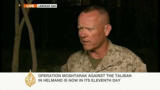 Interview US Commander in Helmand [upl. by Urien]