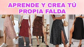 DIY COMO HACER UNA FALDA LARGA CON ABERTURA EN PIERNA PATRÓN PARA CUALQUIER TALLA [upl. by Nnayecats]