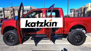 Added KATZKIN Leather Seats To My Lifted F150 [upl. by Yelsgnik]