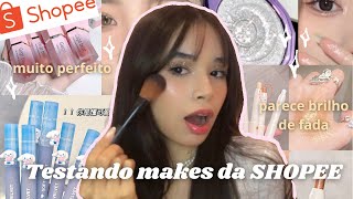 Testando Makes da SHOPEE✨  Baratinhos [upl. by Ecirtram327]