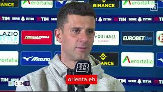 Thiago Motta intervista post partita Lazio Bologna 12 [upl. by Orabel494]