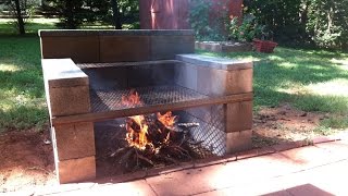 Build Your Own Backyard Concrete Block Grill easy [upl. by Braden19]