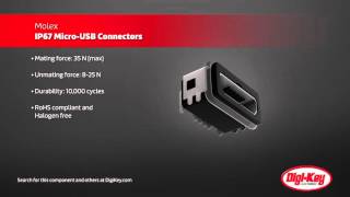 Molex IP67 Waterproof Micro USB Connectors  DigiKey Daily [upl. by Jain]