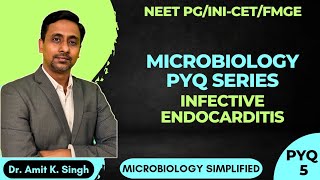 NEET PGINICETFMGE Microbiology PYQ Series  PYQ 5 Infective EndocarditisViridans Streptococci [upl. by Bartlett866]