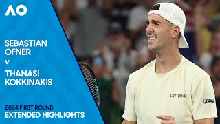 Sebastian Ofner v Thanasi Kokkinakis Extended Highlights  Australian Open 2024 First Round [upl. by Darahs]