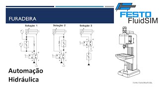 Automação Hidráulica  Furadeira  FluidSim [upl. by Hetti716]