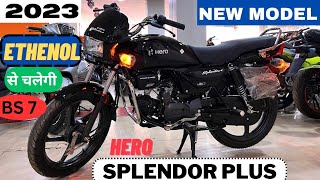 2023 Latest Hero Splendor Plus All Black E20 Detail Review✅😱 Updates  Price New Feature [upl. by Leddy]