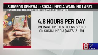 Surgeon general calls for social media warning labels like those required on cigarettes [upl. by Trepur]